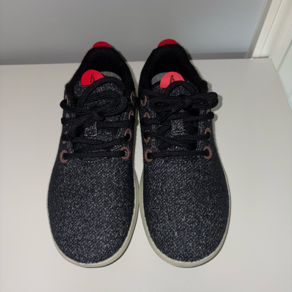 Allbirds Black and Red Knit Sneakers